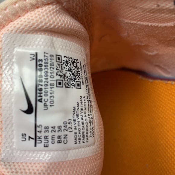 Nike Air Max 270 Women Sz 7 Washed Coral Pink Athletic Sneaker Shoe AH6789-603 - Picture 9 of 10